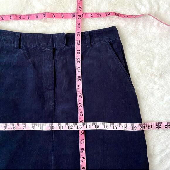 Brooks Brothers Navy Blue Corduroy A-Line Maxi Skirt Size 6 - Picture 3 of 4